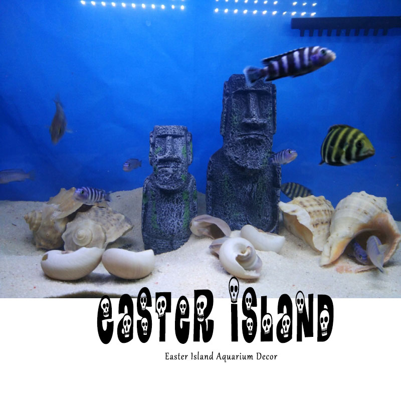 На Велигденскиот Остров Статуа Додаток Камен Цевка Производ Декорација На Сите За Риба Резервоарот Аквариум Декорација