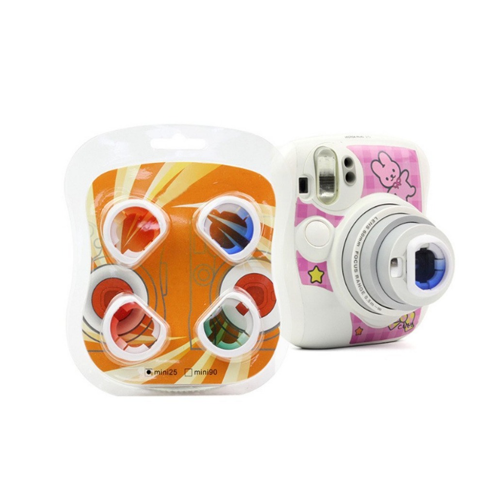 4pcs/Set Тебе Боја Fujifilm Instax Мини 25 Инстант Камера Шарени Филтри Магија Блиску До Леќи на Камера
