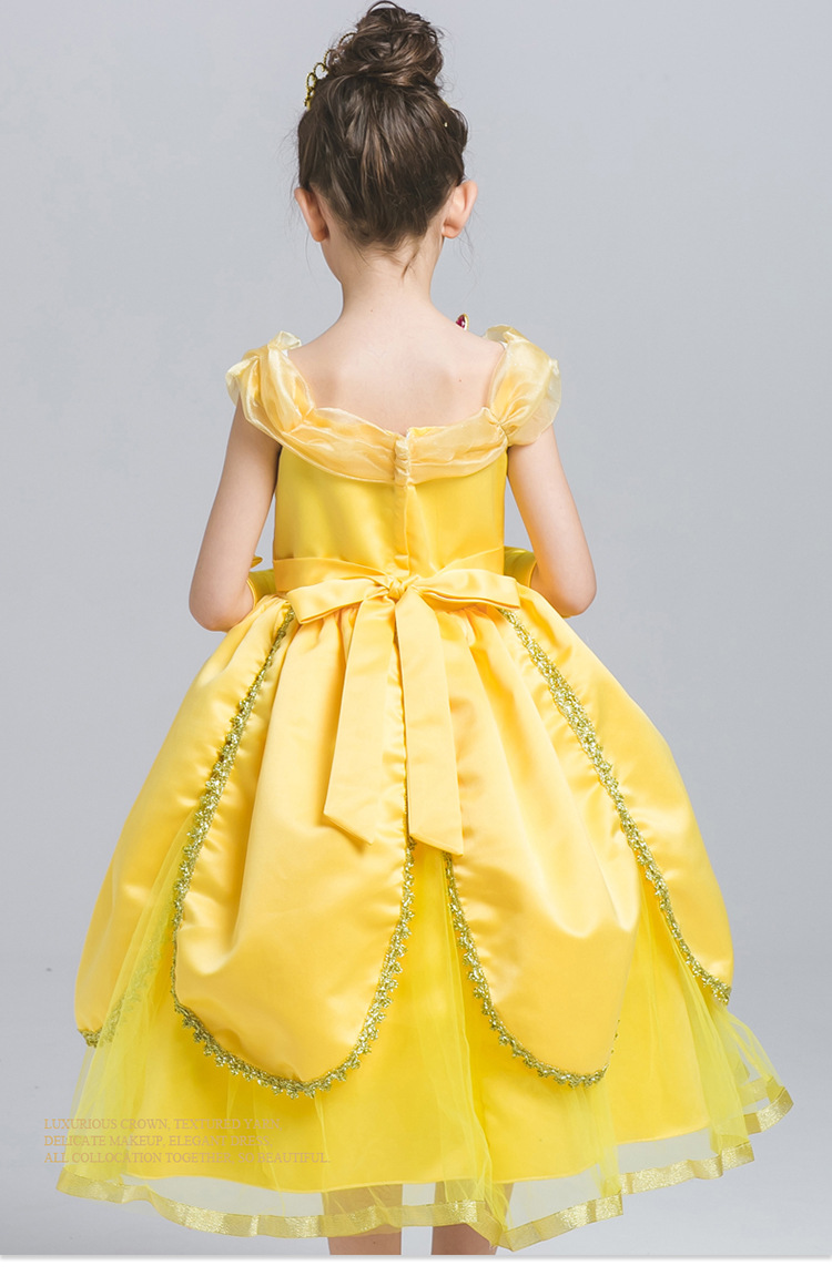 2017 Новата Елита Принцеза Фустани Девојки Фустани Деца Cosplay Custumes За Ноќта На Вештерките Изведба Костимите Се Облекуваат