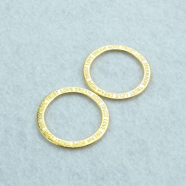 30pcs метал шарм злато позлатен круг прстени конектор приврзоци накит наоди се вклопуваат Ѓердани и нараквици одлуки