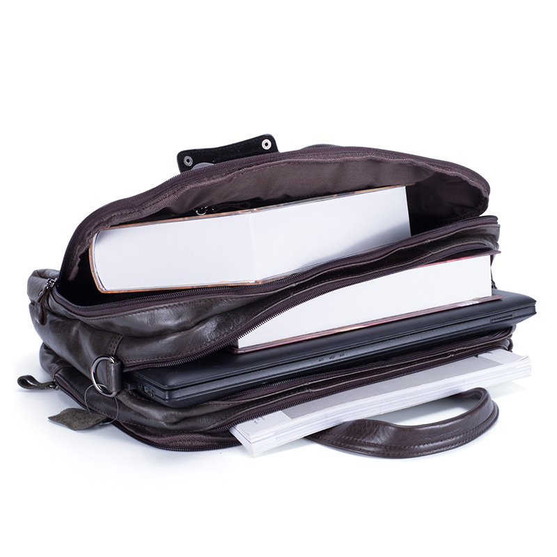 NIUBOA Нова Мода Вистинска Кожа Мажите Торба Природни Cowhide Торба Гласник Пакет Каузална Чанта Машки Лаптоп Briefcase