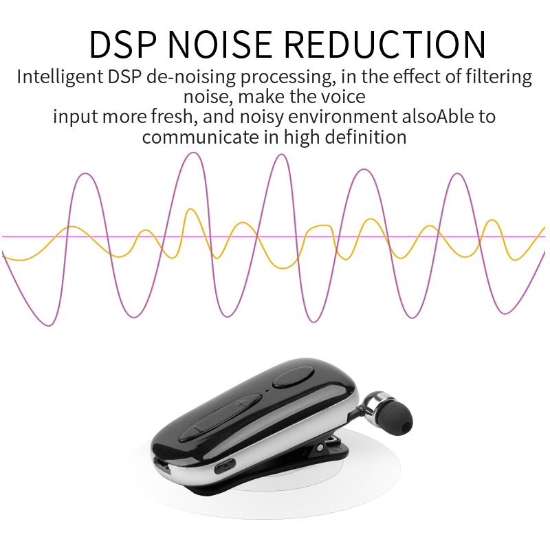 Нови DAONO K36 Стерео Безжична Bluetooth Слушалки Повици Потсетам Вибрации Носат Клип Возачот Auriculares Слушалка за