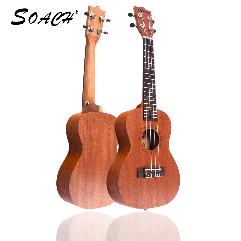 SOACH 21inch-23inch ukulele Soprano рачно изработени ружино дрво fingerboard 4 string акустична гитара почетник записот