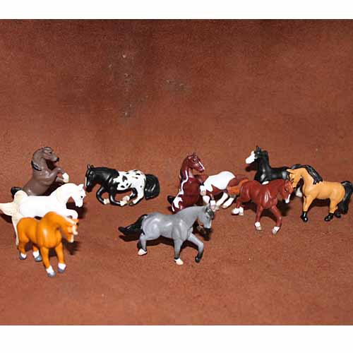 мини ПВЦ фигура На модел за симулација на играчка сцена украси различни коњи фигура ,10pcs/set