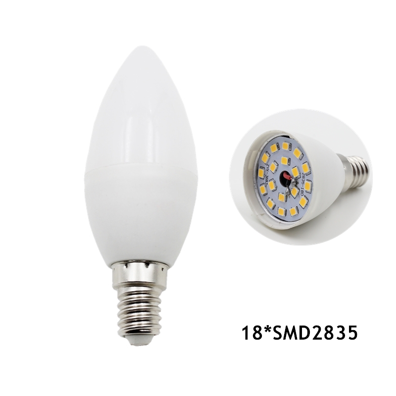 10pcs Нови E27 E14 B22 LED Свеќа сијалица 5W AC напон 220V 18pcs 2835SMD led Светилка со Висока Brightne Наместо на халоген