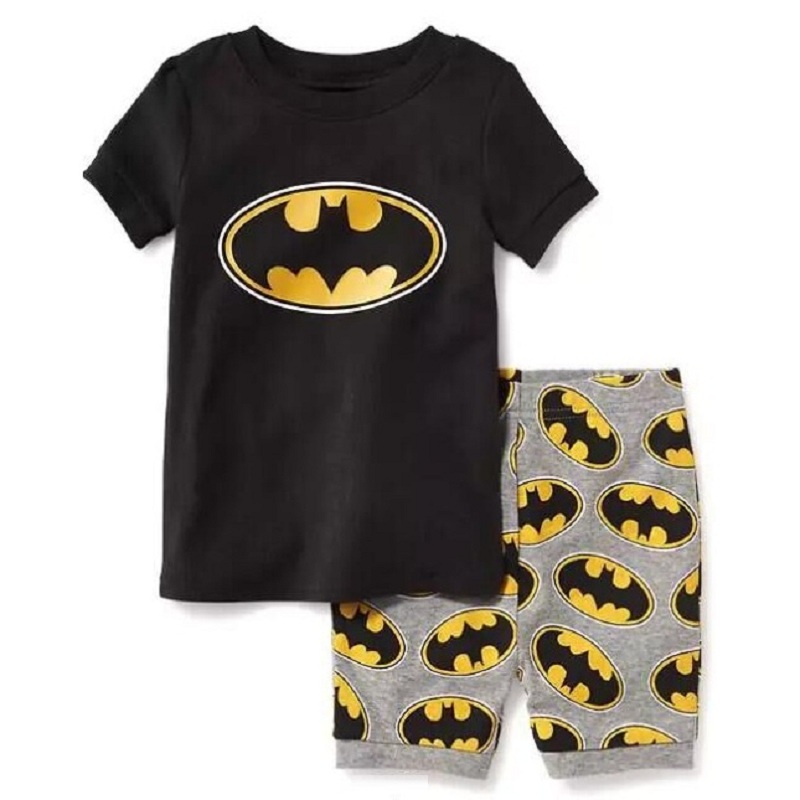 2018 лето pijamas кратко sleeve Бетмен памук момчиња sleepwear Воз деца pyjama деца бебе девојки пижами