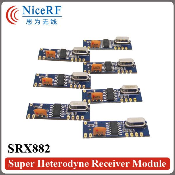 6pcs/Пакет NiceRF SRX882 Супер Heterodyne 315MHz ПОБАРА Приемник Модул со пролетта антена