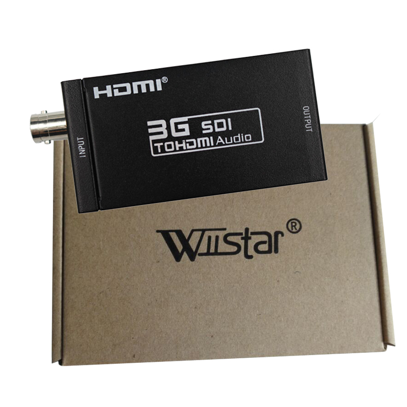 SDI да HDMI Конвертор Адаптер SDI Extender за Поддршка на SD / HD-SDI / 3G-SDI Сигнали за возење HDMI Монитори со адаптер
