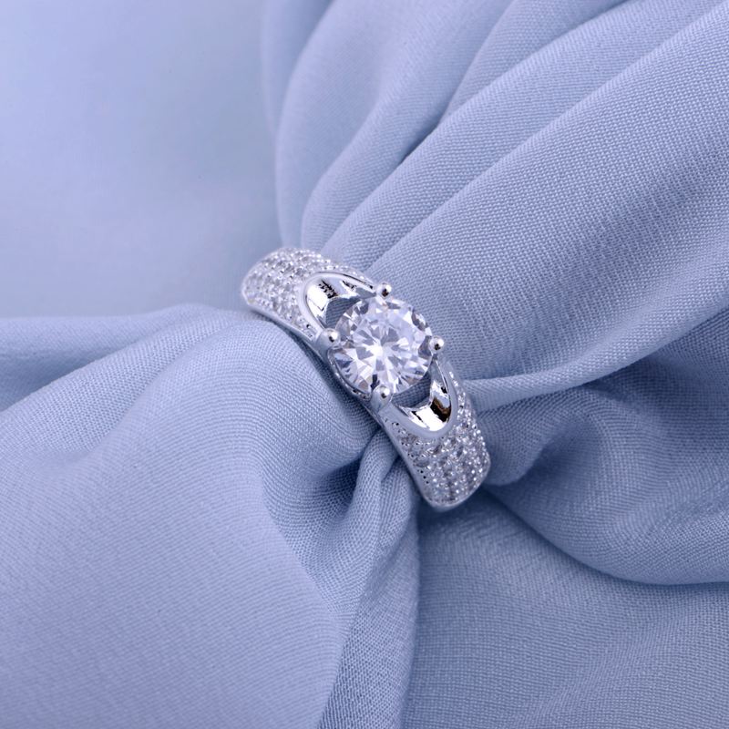 Трговија на големо позлатен сребрен прстен, сребрени мода накит, заоблени инкрустирани сјајна /heuapwba gshapjoa LQ-R177