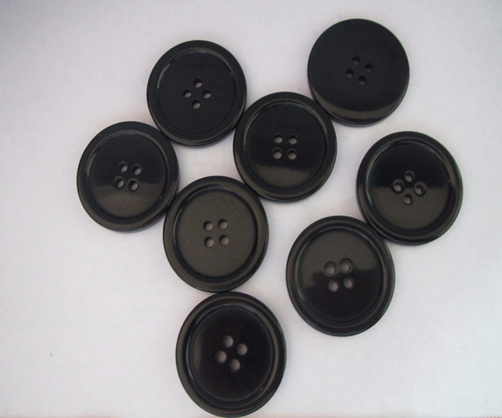 28mm црна 4 дупки смола копчето ployster копчето whosale може да врежано логото блуза копчето за 200pcs