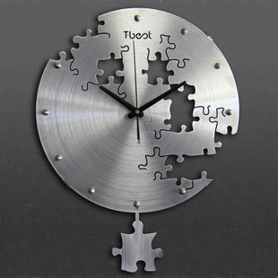 чудна Дневна соба ѕиден часовник мода Големи џеб види метал уметност опрема ѕиден часовник нишалото модерен дизајн на