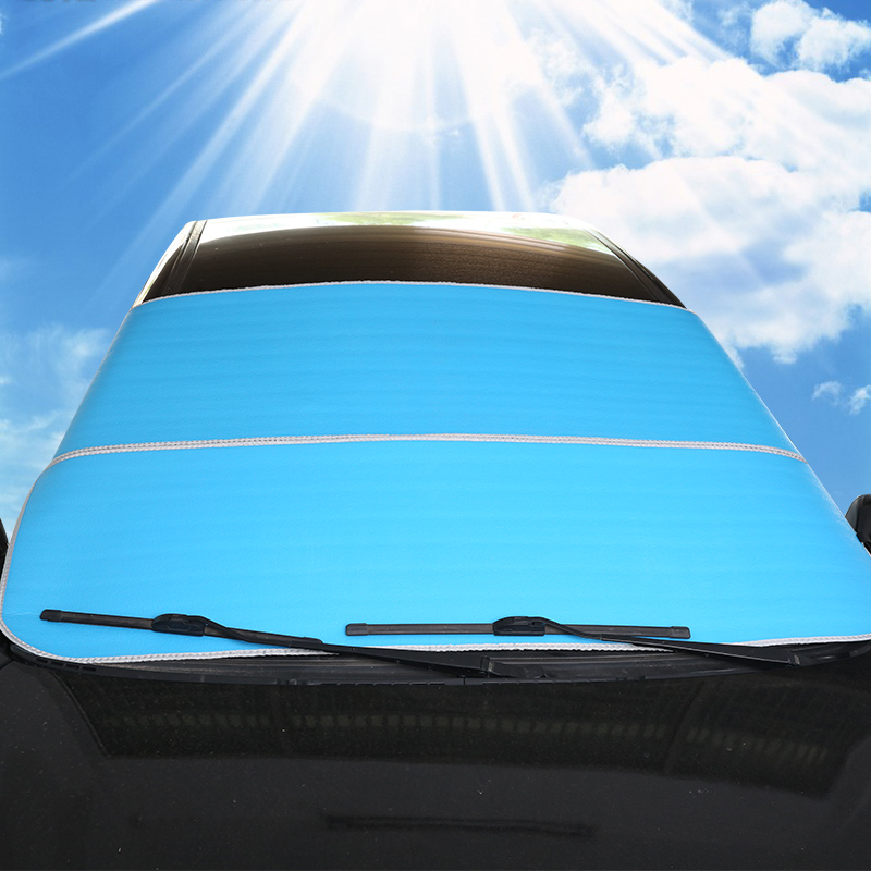 200*95cm Алуминиумска Фолија Згусне Автомобил Шофершајбната Sunshade Сонцето Блок Ролетни Снег Ледената покривка За Авто SUV MPV