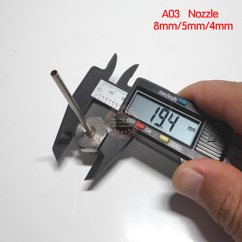 Млазницата на рачно пополнување на машина A03/A02, 5mm или 8мм пополнување раководител на прирачник додатен, рака додатен,