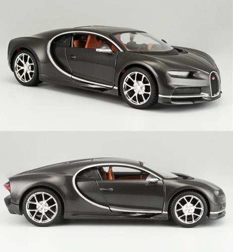 1/24 Скала Diecast Црн Автомобил Модел Bugatti Хирон Црна Специјално Издание Играчки Подароци За Децата Колекции Бесплатен