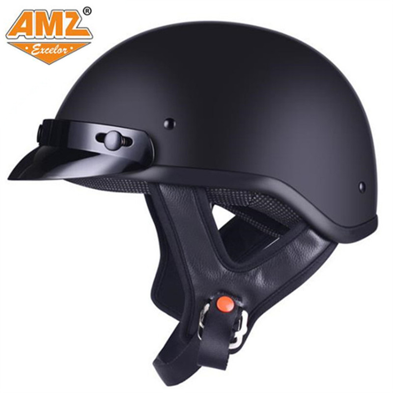 AMZ мотоцикл шлем ретро харли стил локомотива половина шлем четири годишни времиња мажите и жените ТОЧКА одобрени