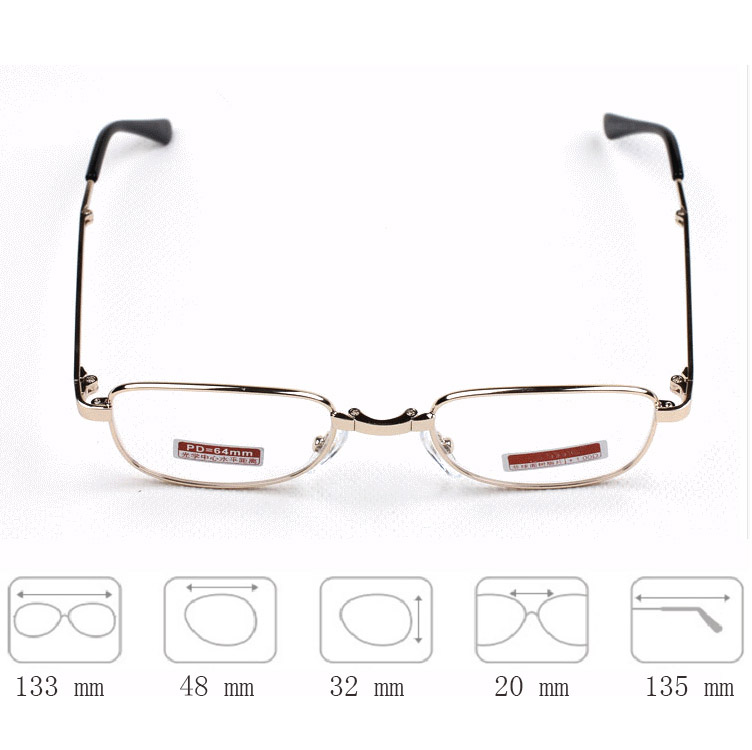 Свитлива 818 Мажи Жени Читање Очила патент Случај со Спојувалка за Каиш Presbyopic Унисекс Eyewear +1.0+1.5+2.0+2.5+3.0+3.5
