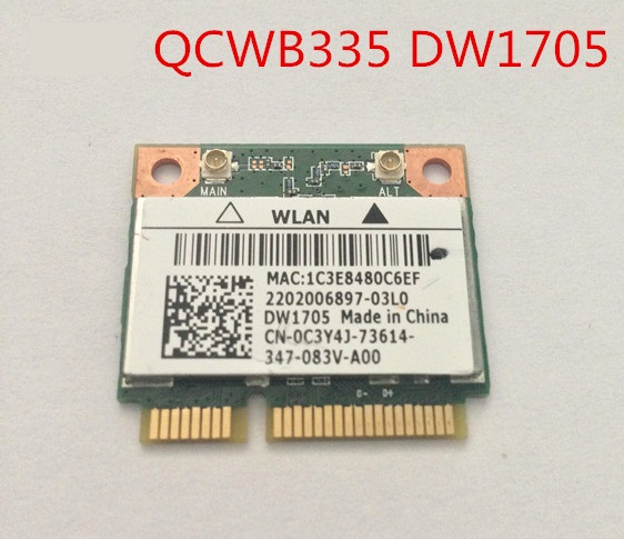 SSEA за Atheros QCWB335 DW1705 802.11 b/g/n WiFi + Bluetooth4.0 половина Мини PCI-E Безжична картичка За DELL