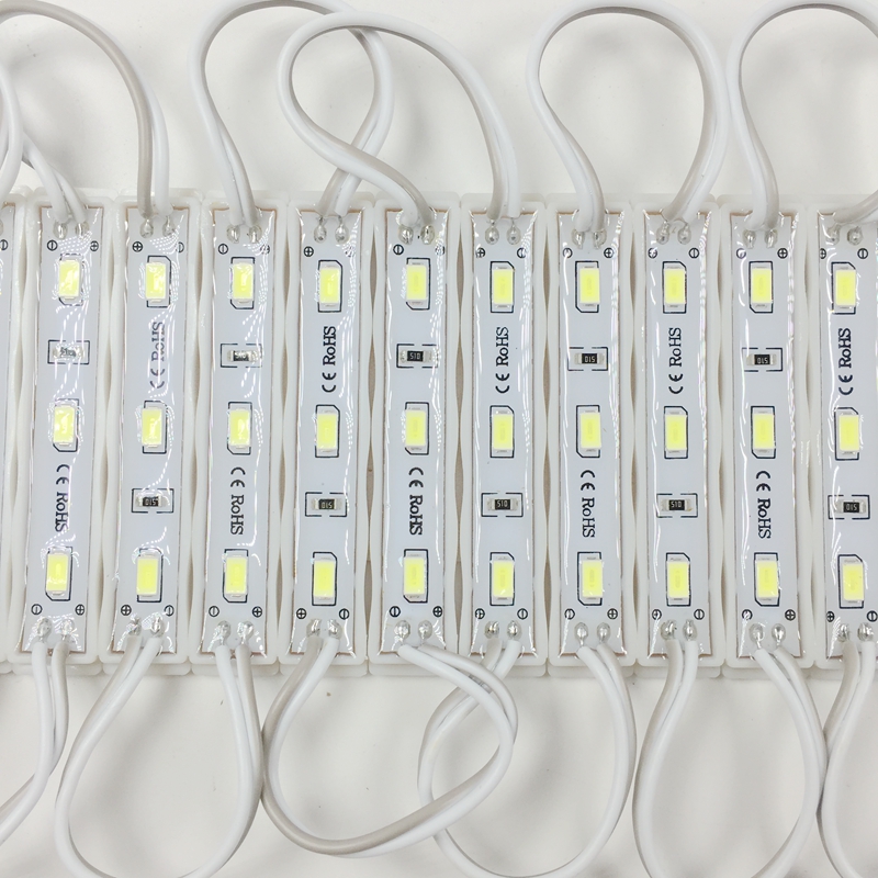 20pcs 5630 5730 3 LED осветлување Модул за знак DC12V Водоотпорен супер светло smd led модули Кул бело бесплатен превозот