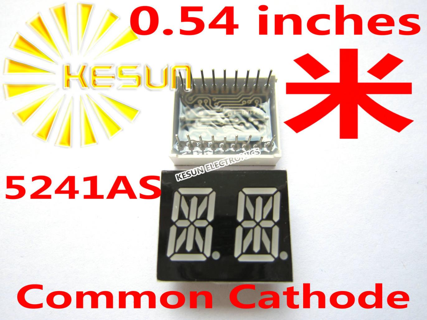50PCS x 0.54 инчи Црвено Заеднички Катоден 2 Дигитални Цевка 5241AS LED Дисплеј Модул