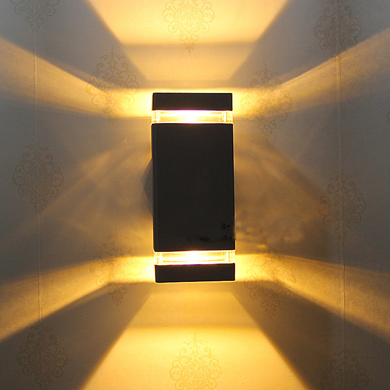 1 buc/многу 8W LED водоотпорен надворешен ѕид светилка IP65 Алуминиумски Ѕиден Светилка Бесплатен Превозот