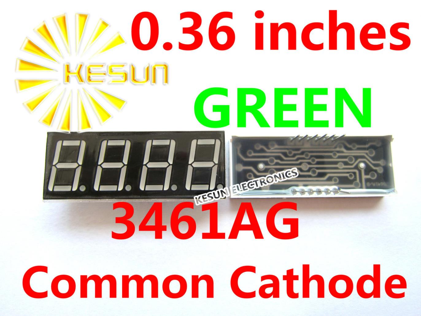 БЕСПЛАТЕН ПРЕВОЗОТ 10PCS x 0.36 инчи Зелена Заеднички Катоден 4 Дигитални Цевка 3461AG LED Дисплеј Модул