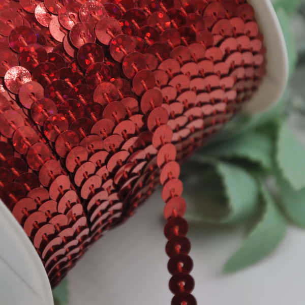10Y Црвена Боја Sequin Лента Spangle Чипка Шиење Декорација Свадба Везови Трим Diy S14