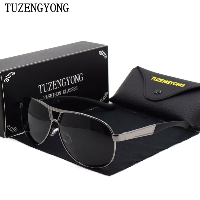 TUZENGYONG Мажите е сосема дизајнер поларизирани очила за сонце слој Сонце Очила oculos Gafas Машки Возење UV400 Eyewear