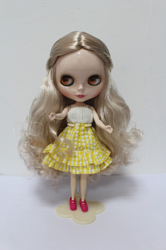 Бесплатен Превозот голем попуст RBL-158DIY Голи Blyth кукла роденденски подарок за девојка 4colour големи очи кукли со