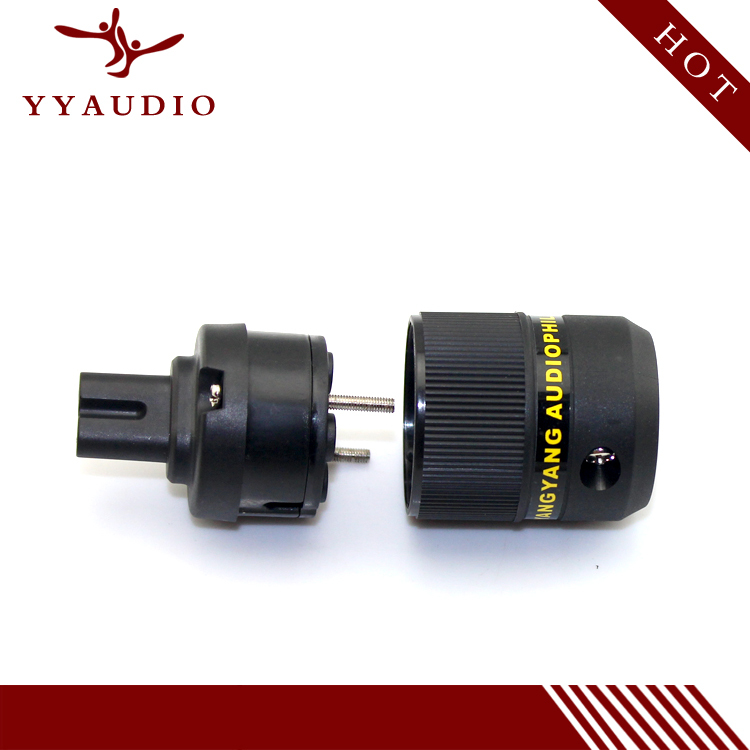 YYAUDIO YY-08G 24K Родиум позлатен тип 8 IEC моќ конектор