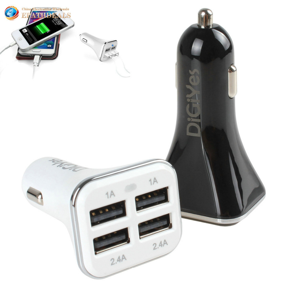 DiGiYes 34W 5V 6.8 4 Портен USB Автомобил запалка приклучок за Штекер Splitter Авто Конектор Адаптер за iPhone, iPad